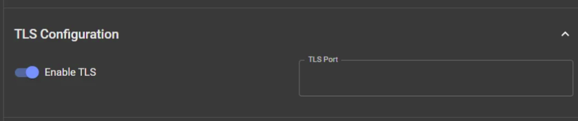 OAI Link TLS and Non TLS Ports