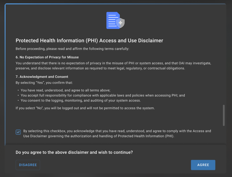 PHI-ACCESS-DISCLAIMER