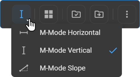 M-Mode tool in toolbar