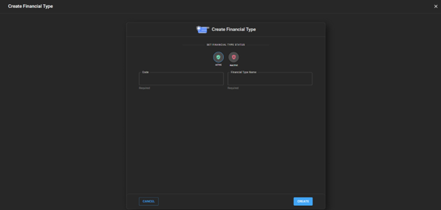 Create Financial Type