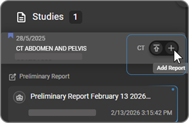 Add Report confirmation dialog