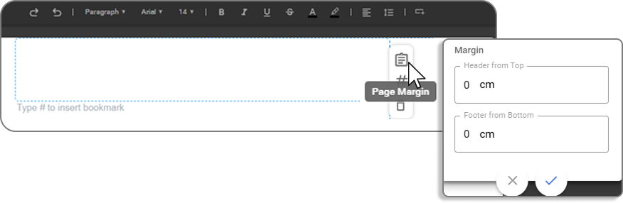 Header Footer Action Panel