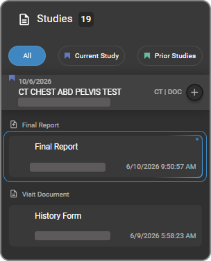 Study card hover state showing the Upload button