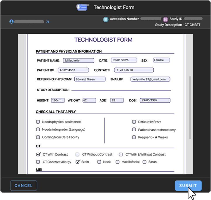 Form status updated to Green (Completed) after submission