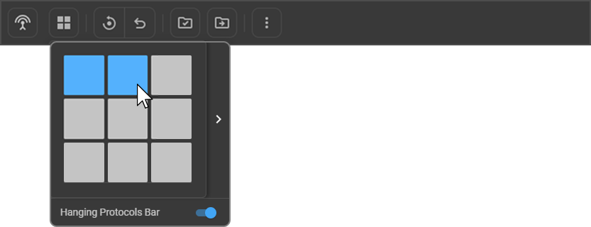 Viewport grid with custom layout selected