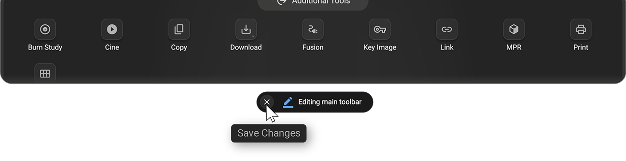 Toolbar customization panel with Close button highlighted