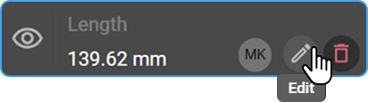Edit (pen) icon on a measurement entry