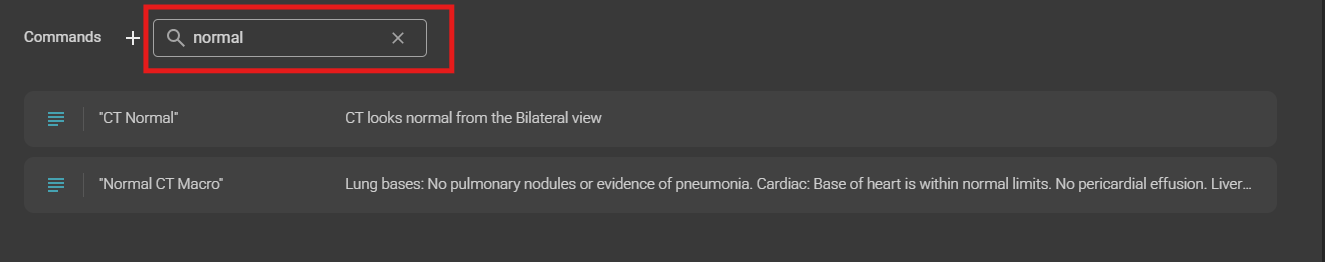 Voice Commands Search