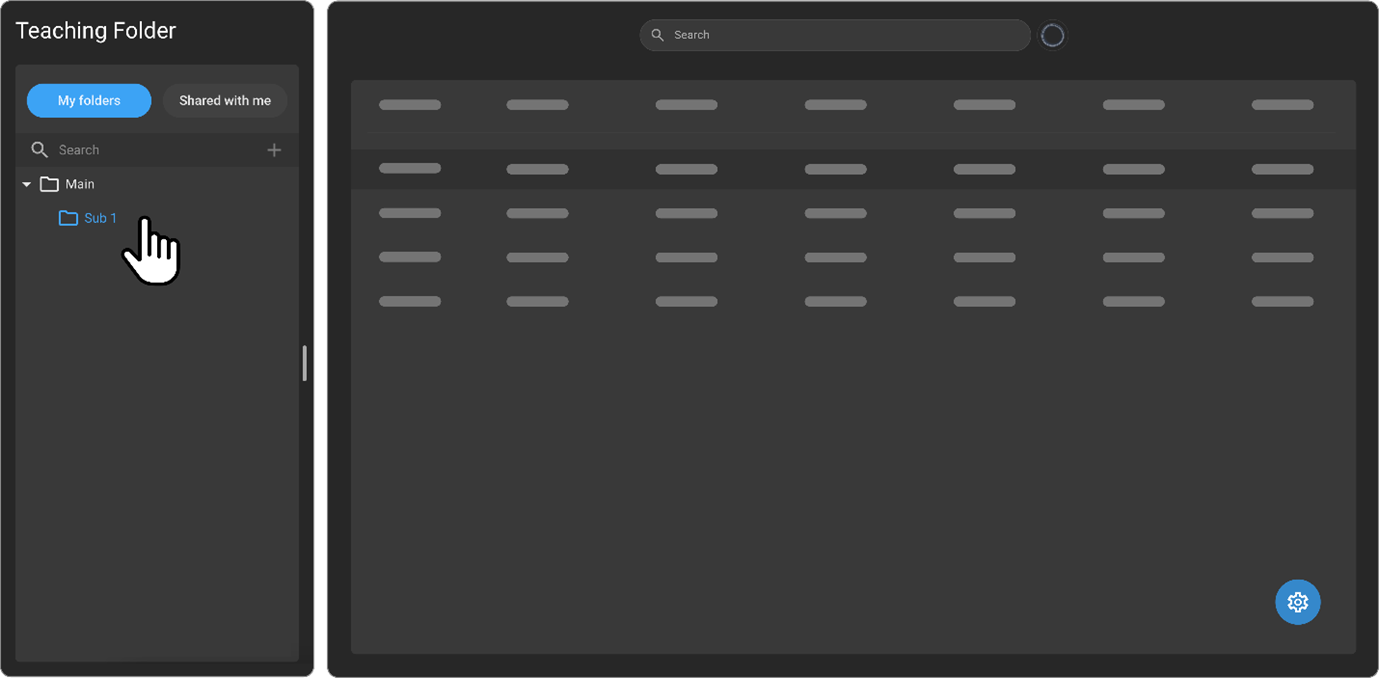 teaching folder worklist
