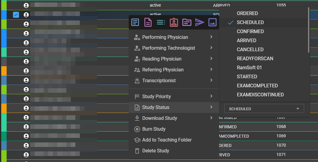 Actualización del estado del estudio