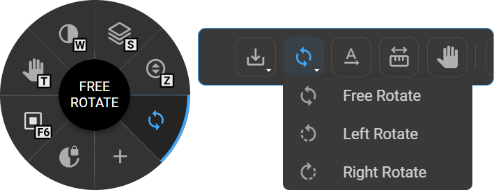Free Rotate tool