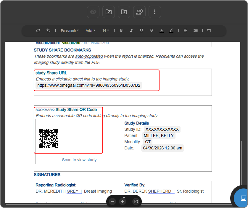 Study Share URL and QR Code