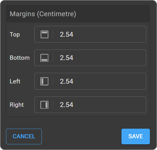 Page Setup Panel