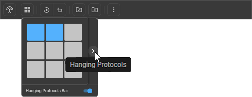 Panel de diseño expandido que muestra los mosaicos de protocolos
