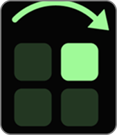 Image placeholder: Right breast quadrant cycling icon — clockwise direction