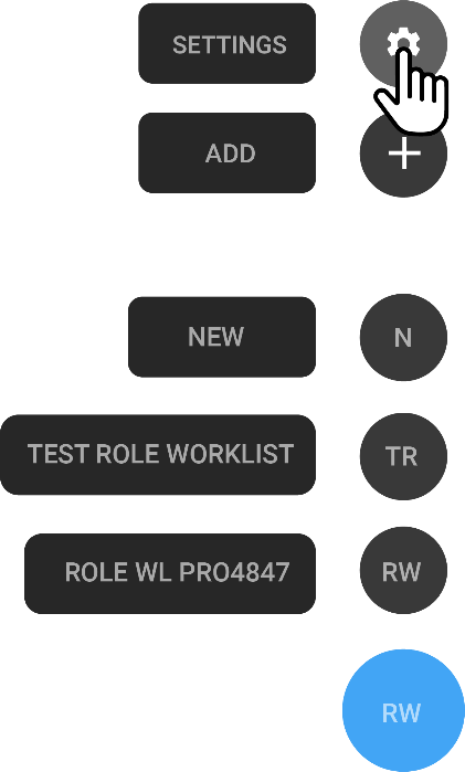 configuración de la lista de trabajo
