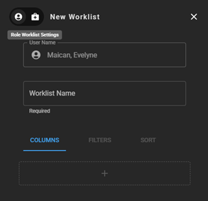 Interchange between New User or Role Worklist