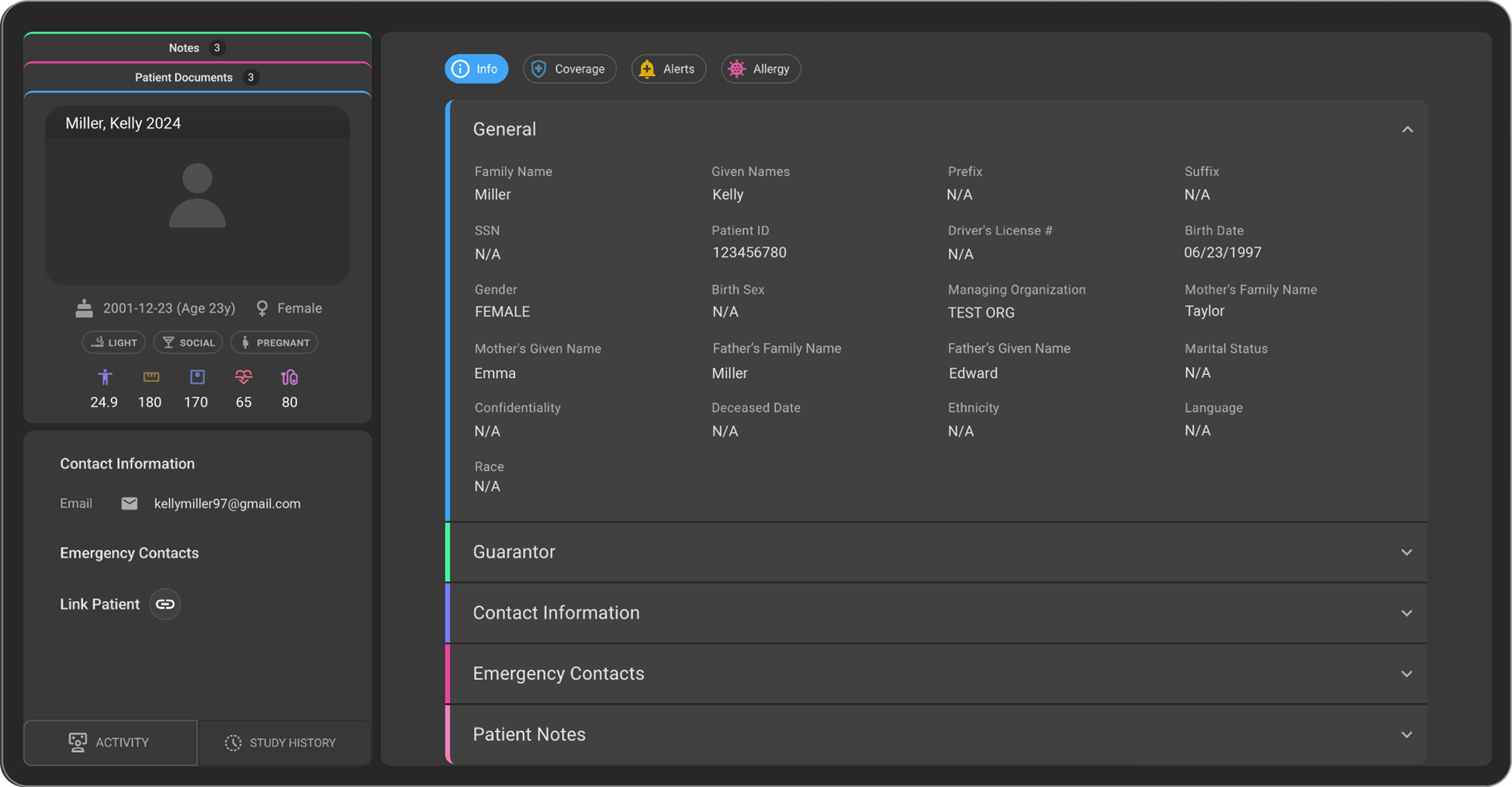 Revamped Patient Page