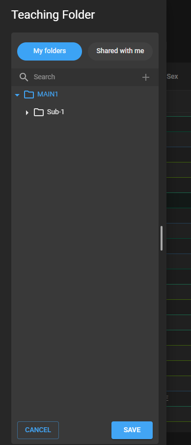 Add to teaching folder