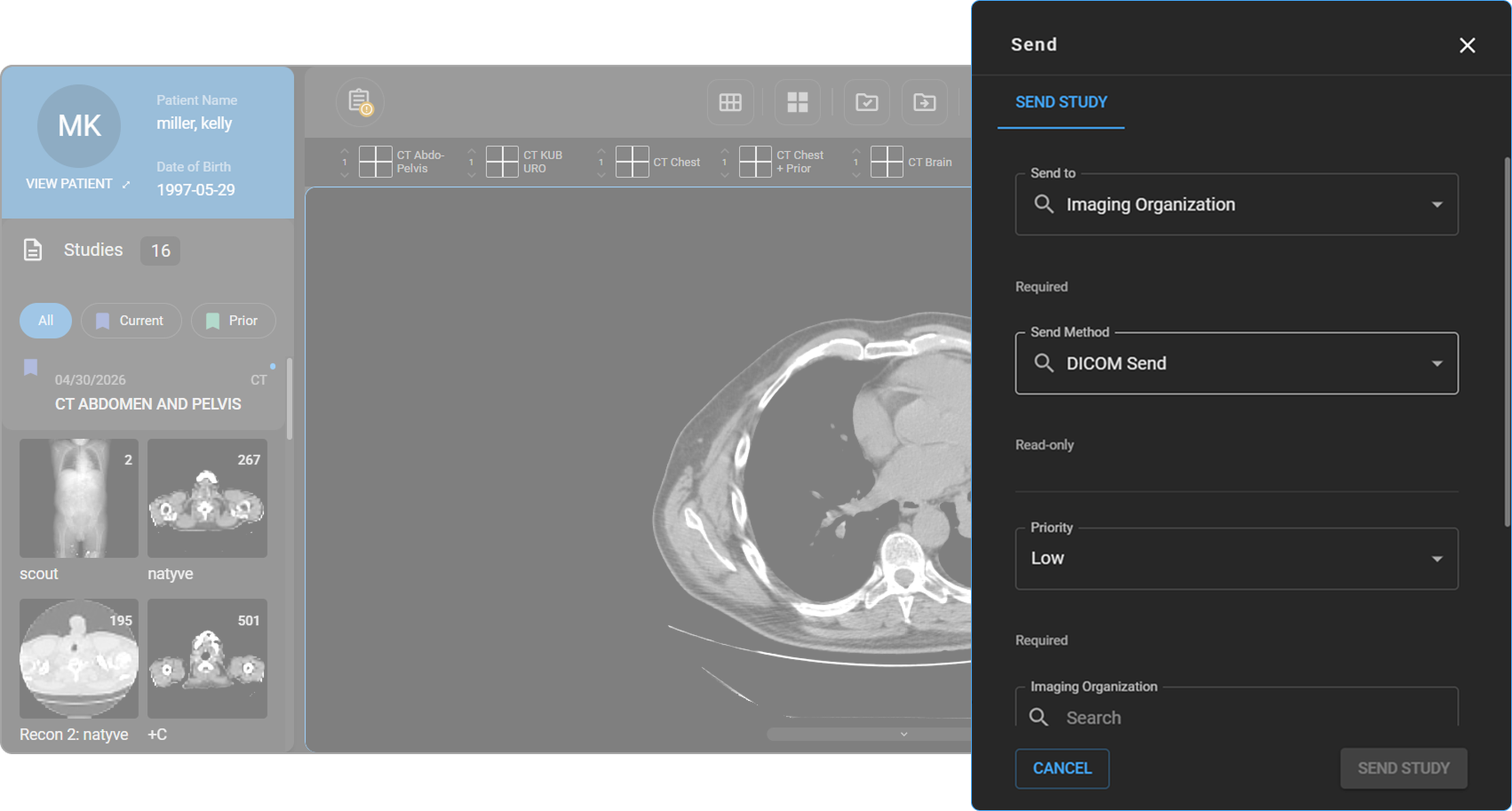 Send panel – Viewer